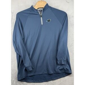 Adidas Carolina Panthers NFL ClimaCool 1/4 ZIp Long Sleeve Blue Men's Size 2XL